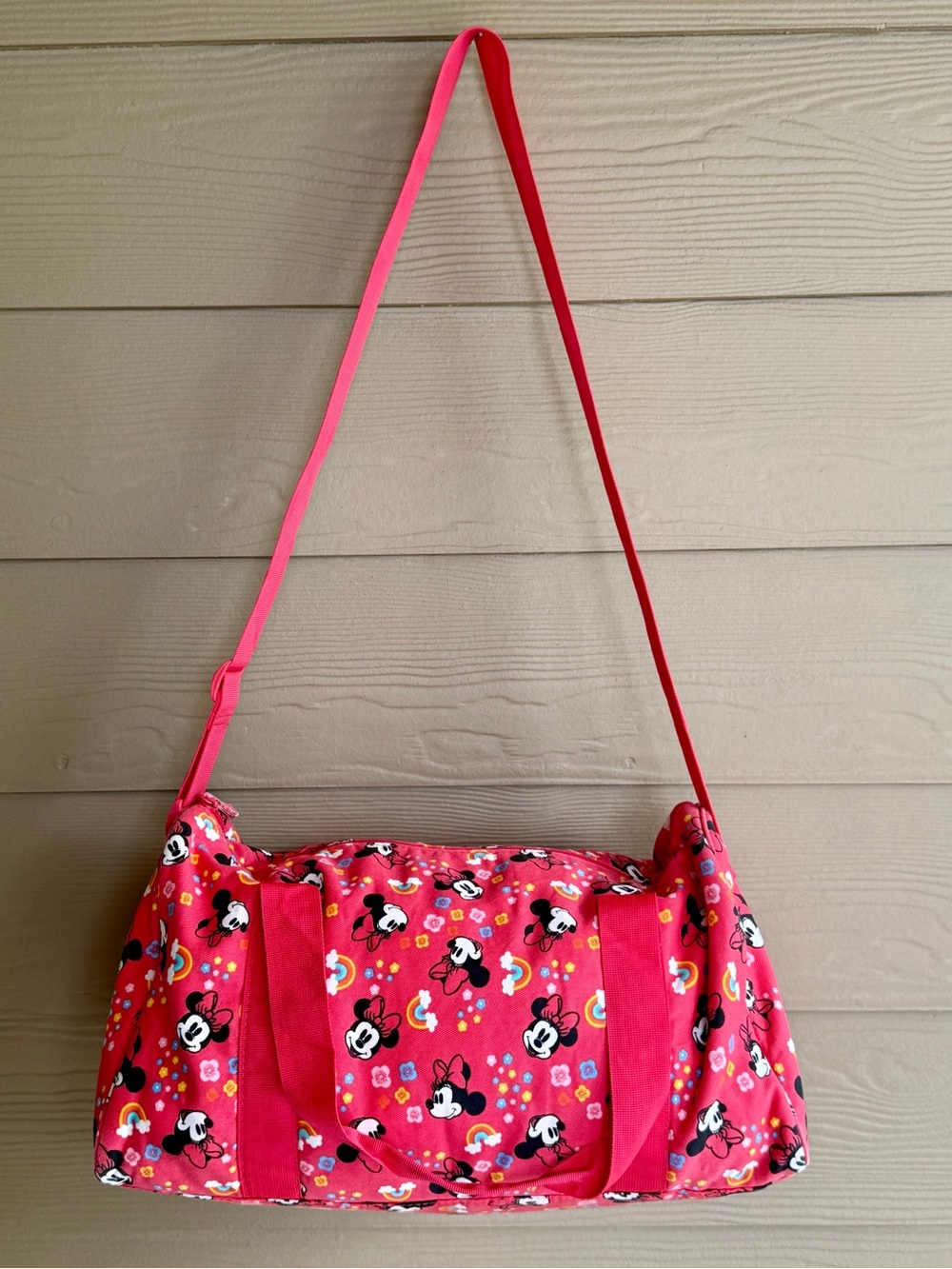 Disney Minnie Mouse Duffel Bag Travel Weekender Gym Carry On Red Cute